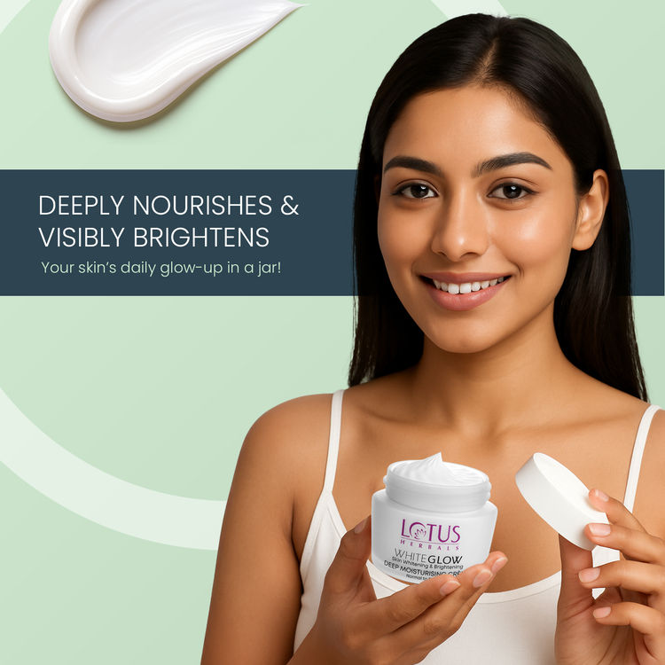 Lotus Herbals WhiteGlow Deep Moisturising Face Cream SPF 20 PA +++ For Glowing Skin, All Skin Types (60g)