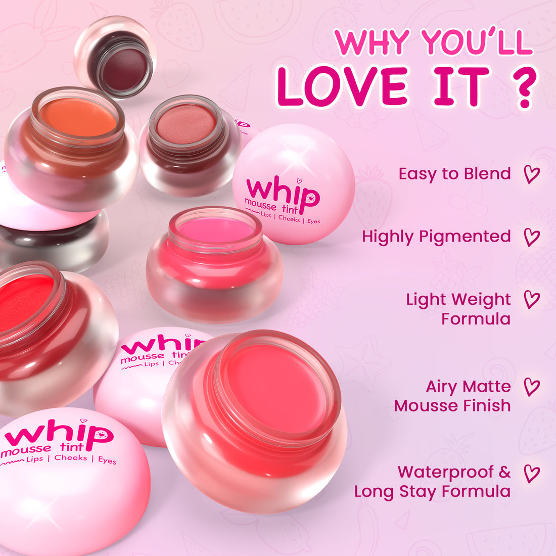 Glam21 Whip Mousse Tint (01 Peachy Coral)
