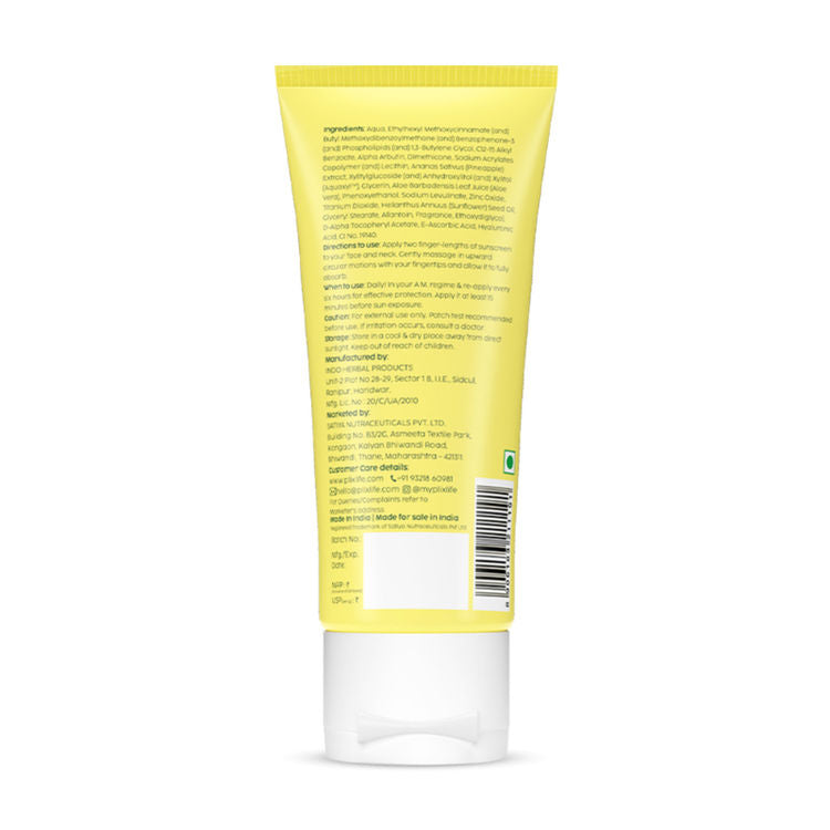 Plix Pineapple Advanced Depigmentation Dewy Sunscreen SPF 50 PA++++
(50g)