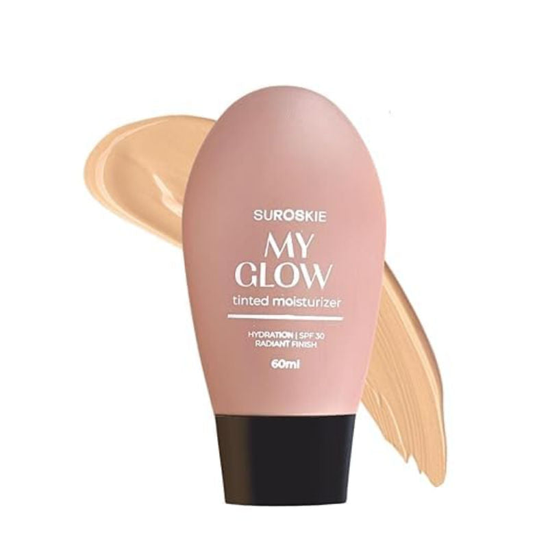 SUROSKIE My Glow Tinted Sunscreen SPF 30 For Glowy Finish Medium Shade (60ml)