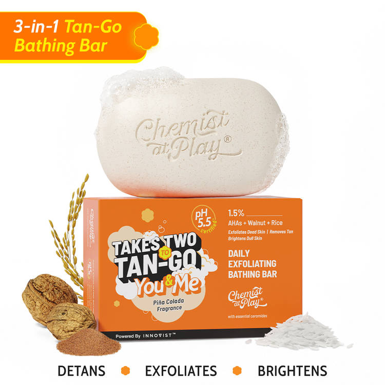 Chemist At Play’s Daily Exfoliating Bathing Bar Detans & Brightens Dull Skin - Pack of 1 (100g)