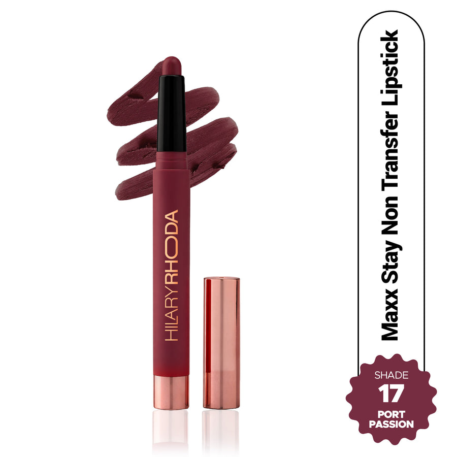 Hilary Rhoda Maxx Stay Non Transfer Lipstick (17 Port Passion)