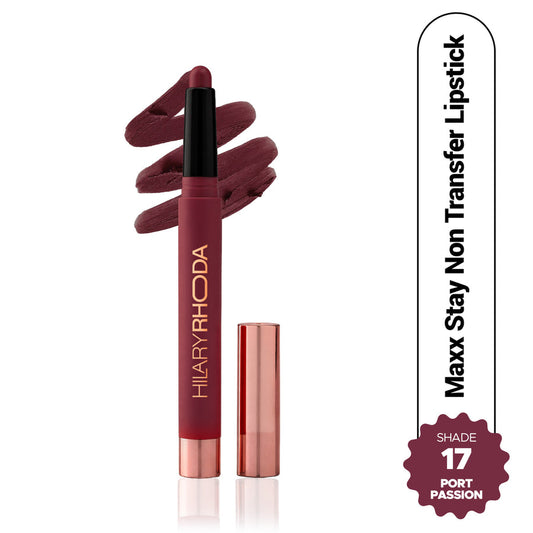 Hilary Rhoda Maxx Stay Non Transfer Lipstick (17 Port Passion)