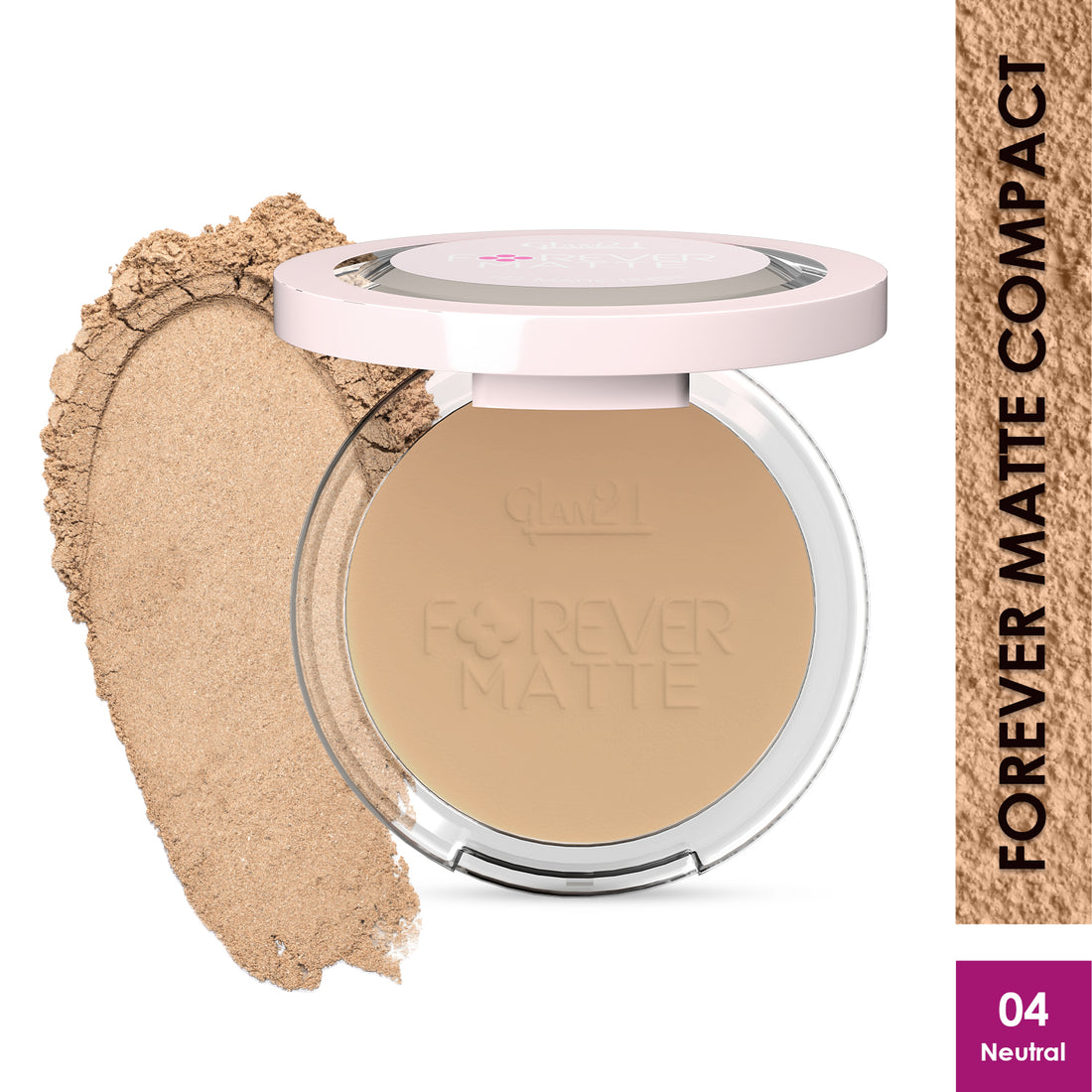 Glam21 Forever Matte Compact Powder (04Neutral)