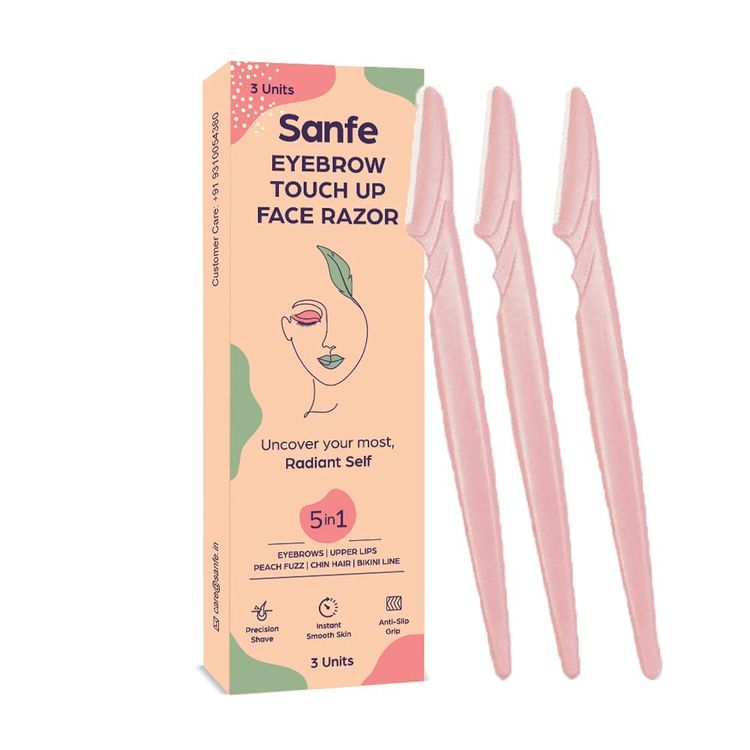 Sanfe Eyebrow Touch Up Hair Removing Face Razor For Women - Pack of 3 Instant & Painless
(3 Pcs)