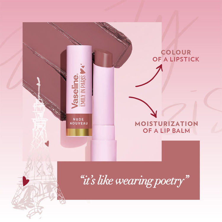 Vaseline Emily In Paris Tinted Lip Balm Stick - Nude Nouveau
(3g)