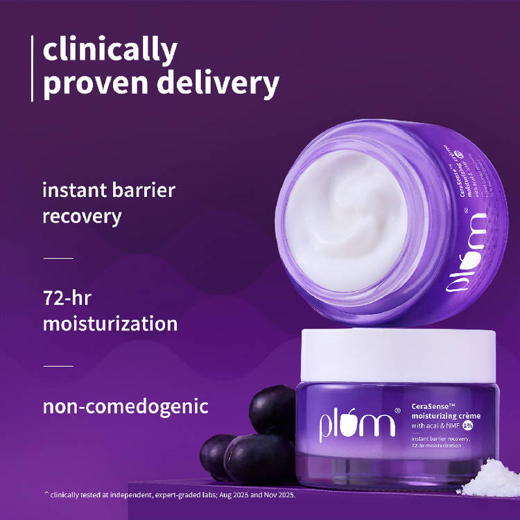 Plum Cerasense Barrier Repair Face Moisturizer With Ceramides & Peptides For Dry, Sensitive Skin (50g)