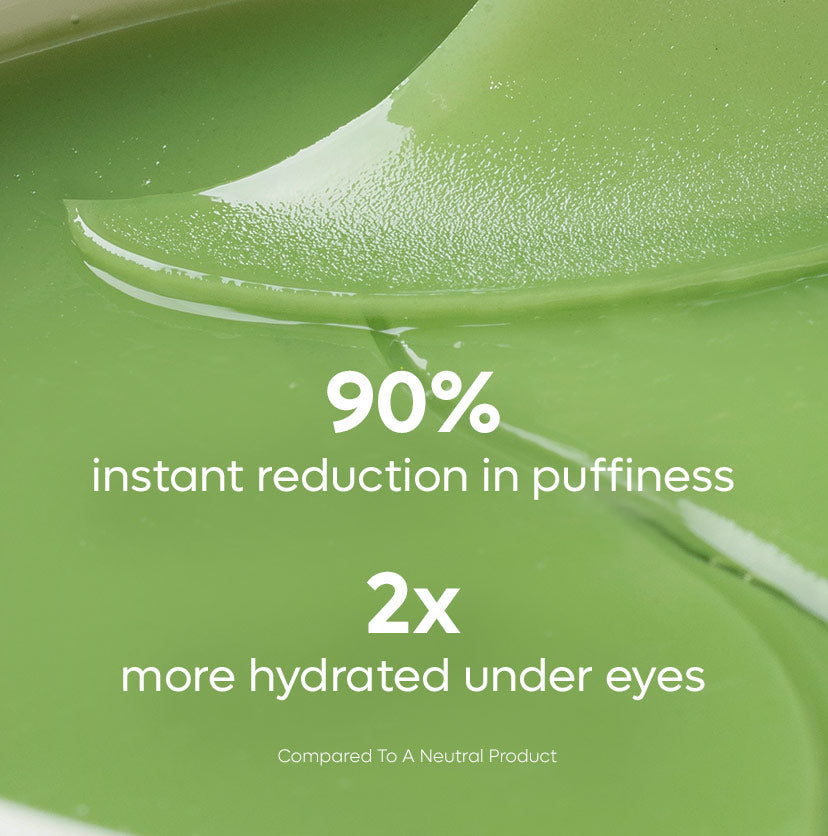 Mcaffeine Green Tea Hydrogel Under Eye Patches with 1% Caffeine (15 Pairs)