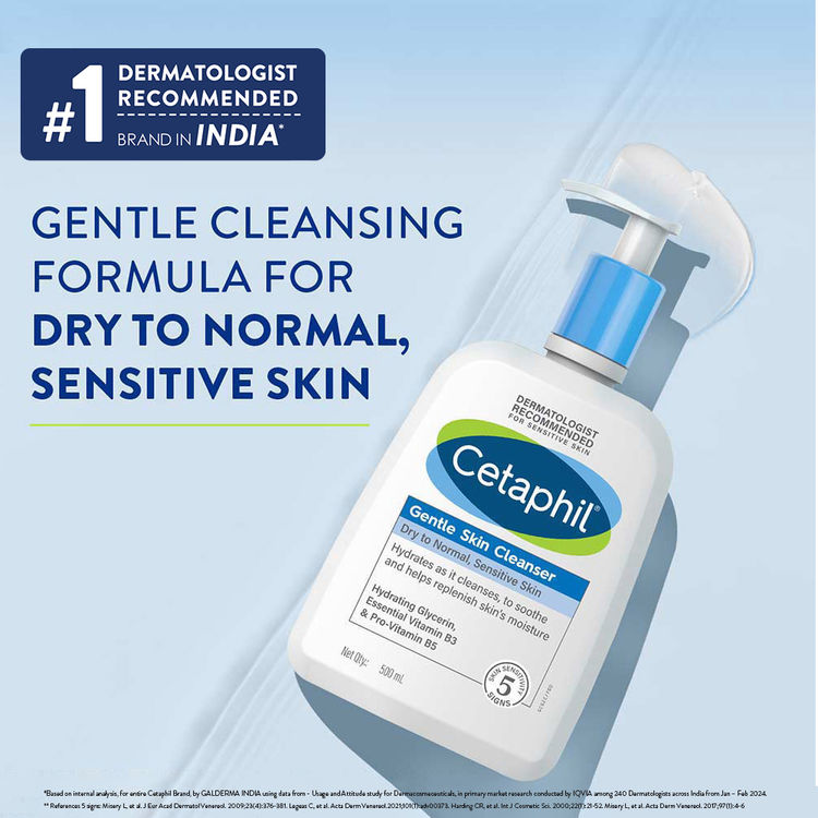 Cetaphil Gentle Skin Cleanser for Dry to Normal Skin with Niacinamide Dermatologist Recommended
(1Ltr)