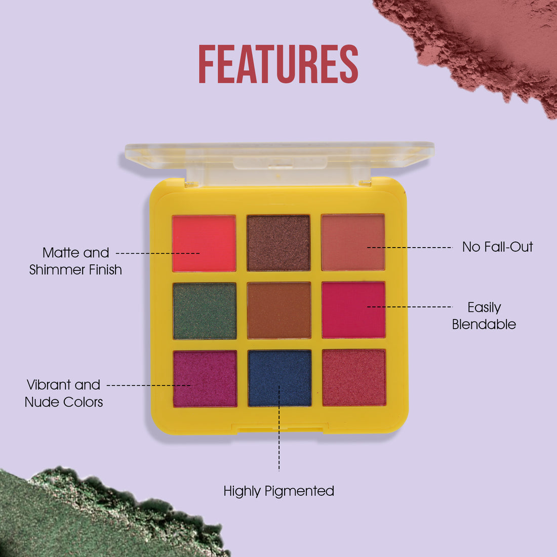 Colors Queen 9 Color Eyeshadow Palette / 02 Wet Nudes