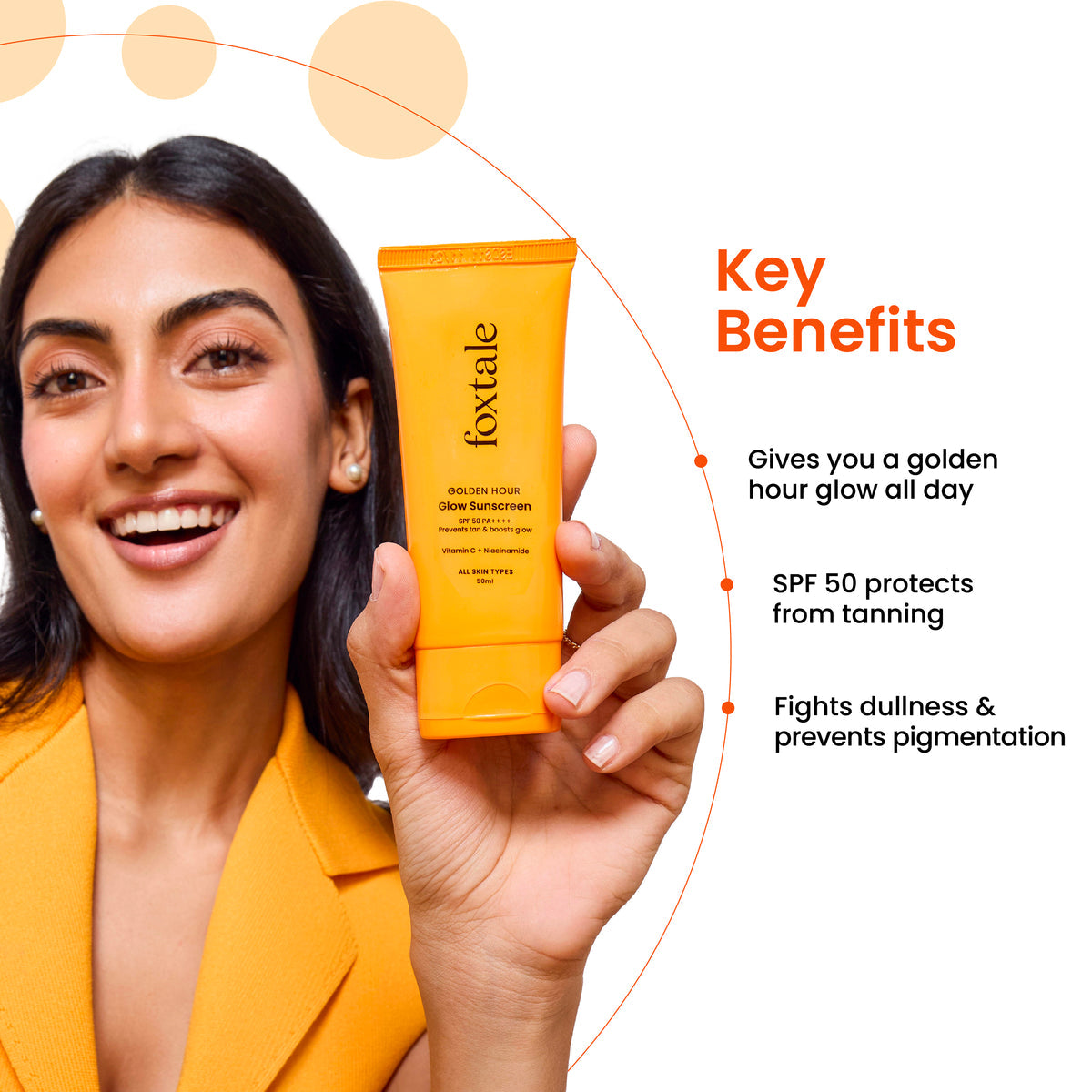 Foxtale SPF 50 Glow Sunscreen 80ml
