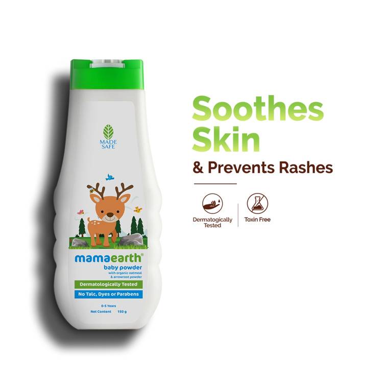 Mamaearth Baby Powder With Organic Oatmeal & Arrowroot Powder (150gm)