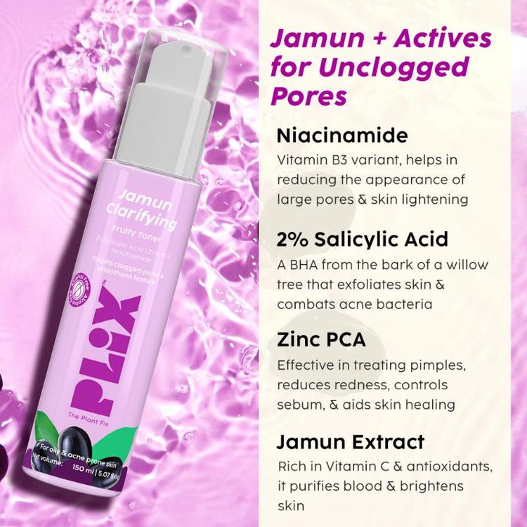 Plix FIX Jamun Clarifying Fruity Toner
(150ml)