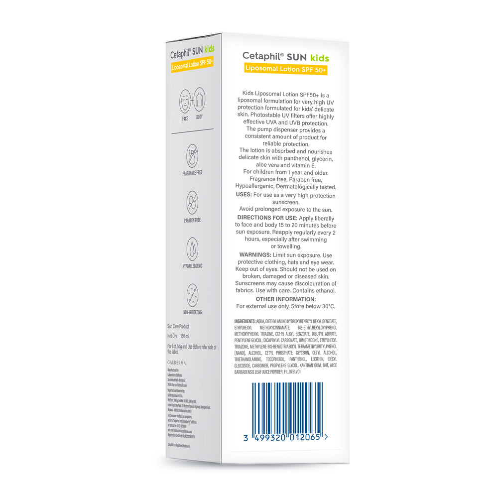 Cetaphil Sunscreen for Kids SPF 50+ | Dermat Tested 150ml