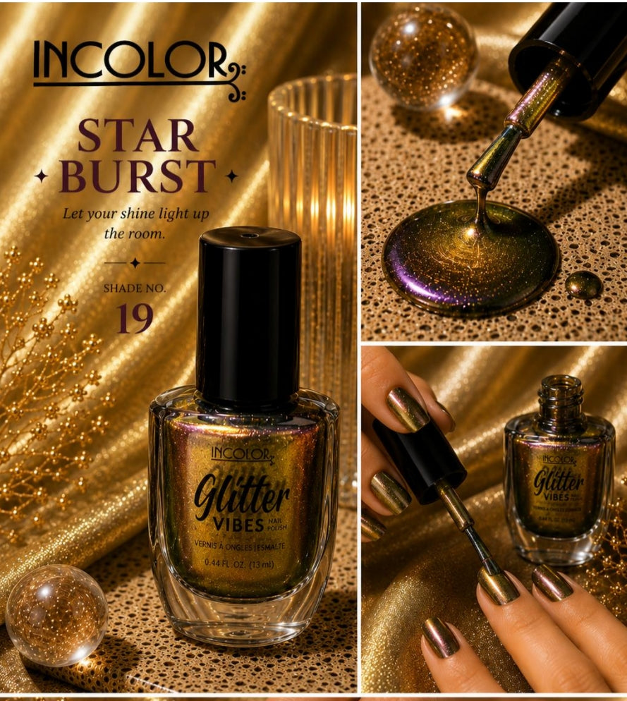 Incolor Glitter Vibes Nail Paints/ 19