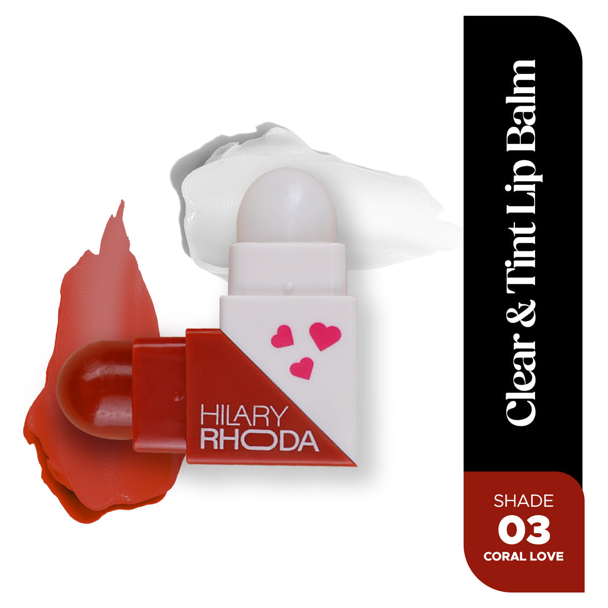 Hilary Rhoda Clear & Tint Lip Balm(Coral Love 03)