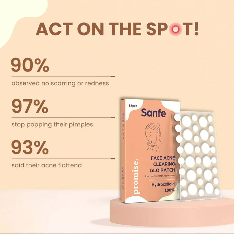 Sanfe Promise Face Acne Patch - Pack of 36 Pimple Healing Patch Absorbing Cover
(36Pcs)