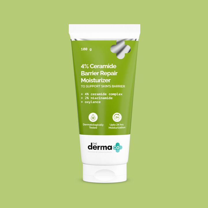 The Derma Co 4% Ceramide Barrier Repair Moisturizer with Ceramide, Niacinamide, and Oxylance - 100gm