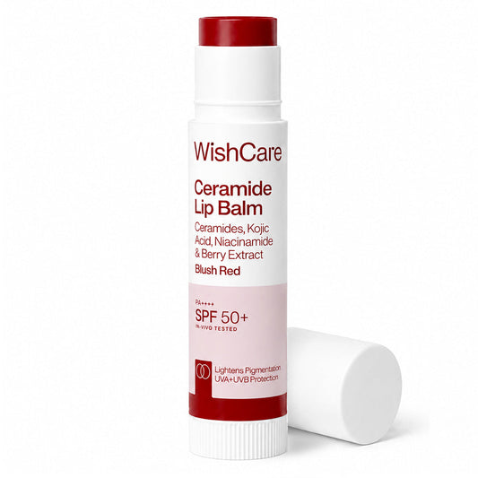 Wishcare Ceramide Lip Balm with SPF 50 PA++++ Blush Red