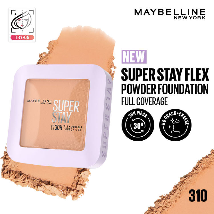 Maybelline Super Stay Flex Powder Foundation Compact-30H Full Cover (310)