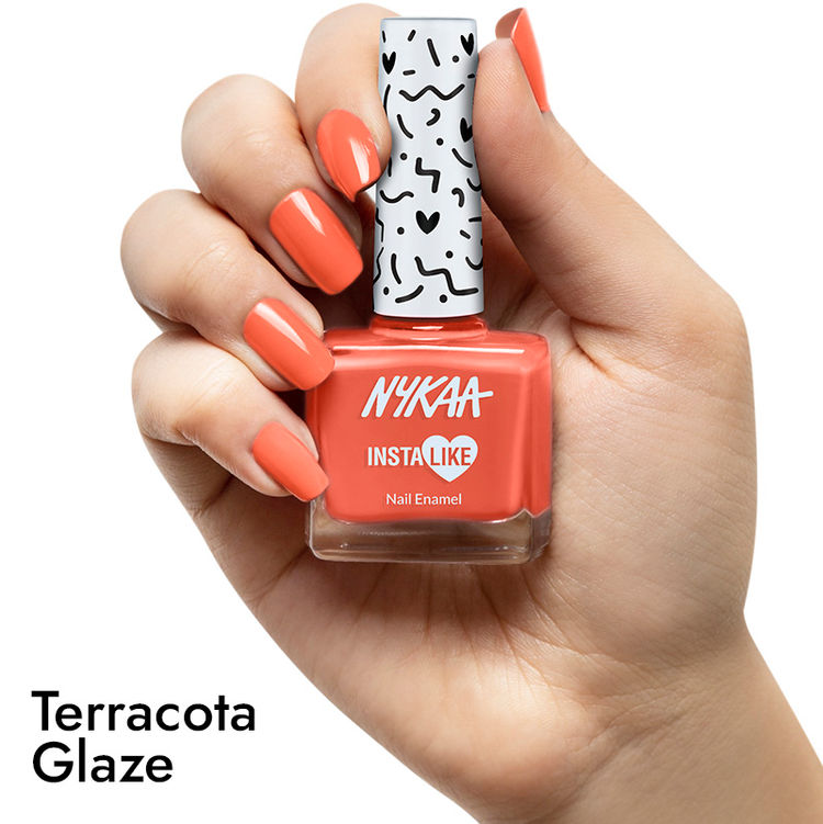 Nykaa InstaLike Long Lasting Nail Enamel - Terracota Glaze 477 (9ml)