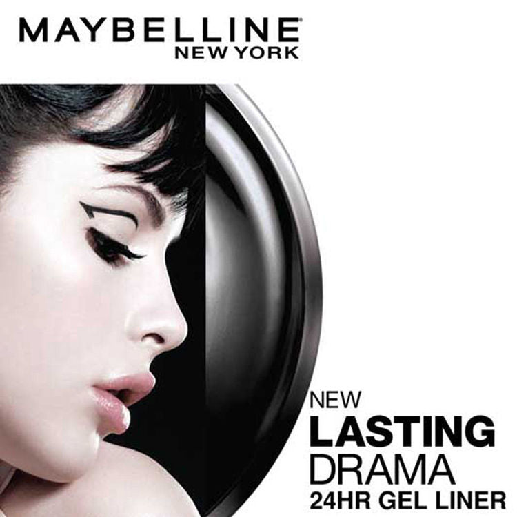 Maybelline Lasting Drama Gel Eyeliner With Expert Eyeliner Brush - 01 Black