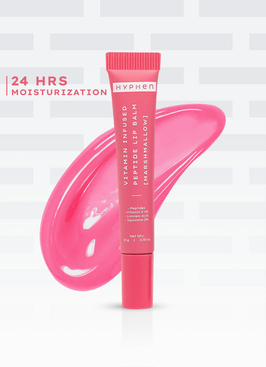 Hyphen Vip marshmallow lip balm with 1% vit e, 2% squalane & peptides - 10g