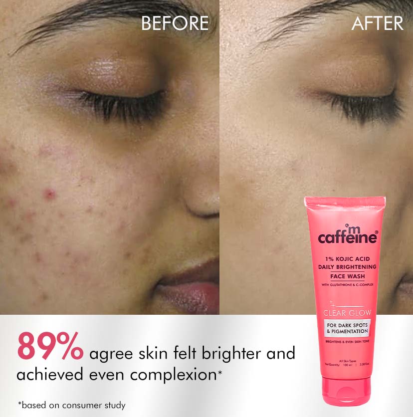 Mcaffeine Brightening Face Wash - 1% Kojic Acid & Glutathione