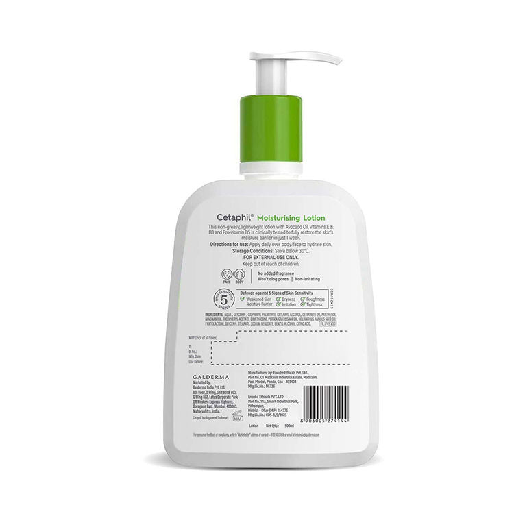 Cetaphil Moisturising Lotion For Dry To Normal Sensitive Skin - Dermatologist Recommended
(500ml)