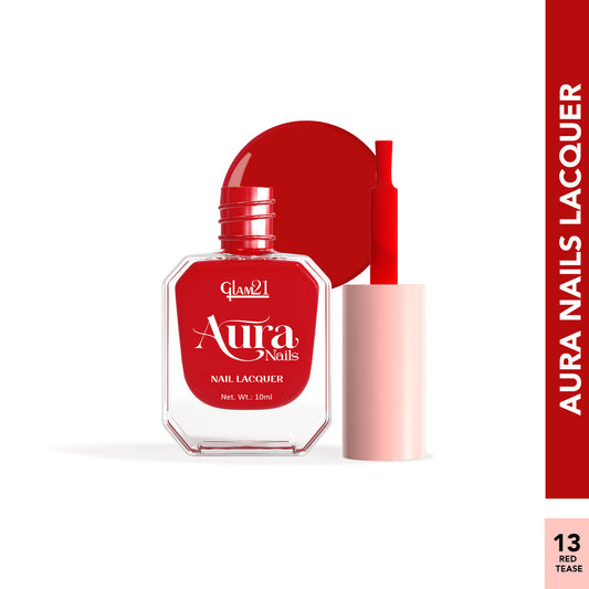 Glam21 Aura - Nail Lacquer (13Red Tease)
