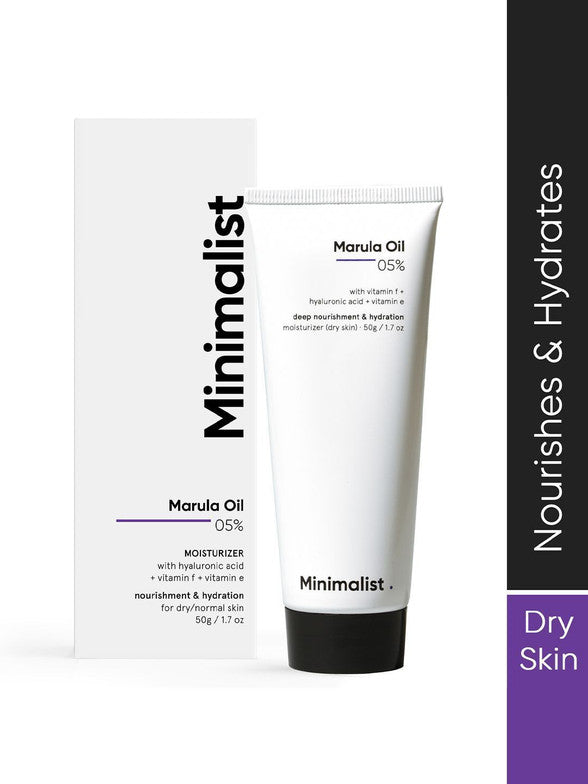 Minimalist 5% Marula Oil Moisturizer With Hyaluronic Acid & Vitamin F & E For Dry Skin
(50 g)