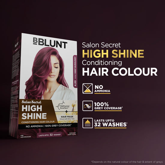 BBLUNT High Shine Conditioning Hair Colour - Wine Deep Burgundy (Shade 4.20)