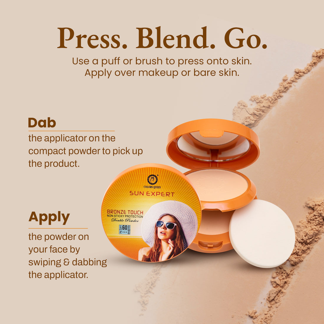 Color queen Sun Expert Compact Powder | 20 Gram (01 Fair)