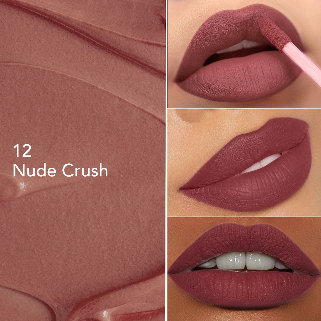 Glam21 Mattitude Lipstick (12Nude Crush)