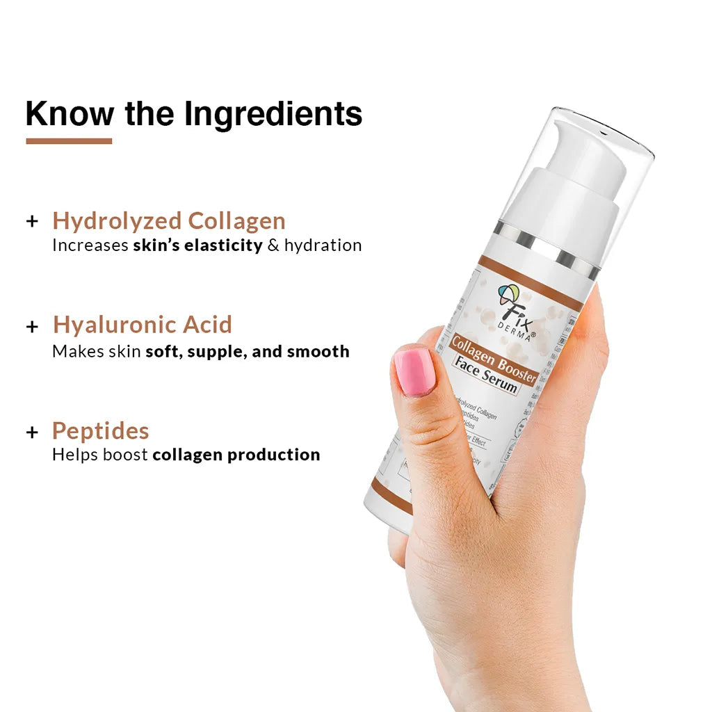 Fixderma Collagen Booster Face Serum | Fights Early Signs of Ageing for a Youthful Glow