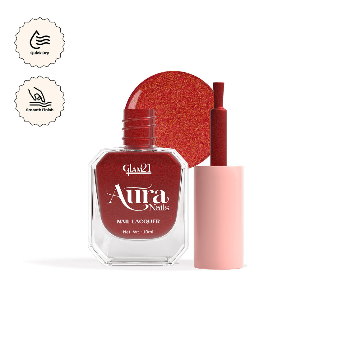 Glam21 Aura - Nail Lacquer (57Lava Foil)