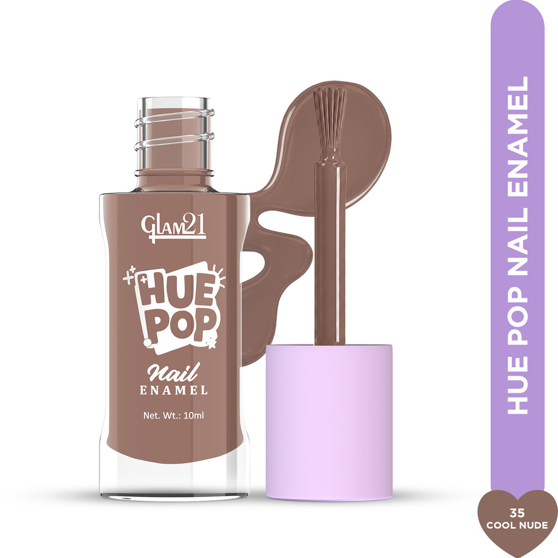 Glam21 Hue Pop Nail Paint / 35 Cool Nude