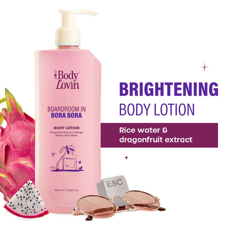 Plum BodyLovin’ Boardroom In Bora Bora Body Lotion, Hydrating, Brightening Sweet Tropical Fragrance (400ml)