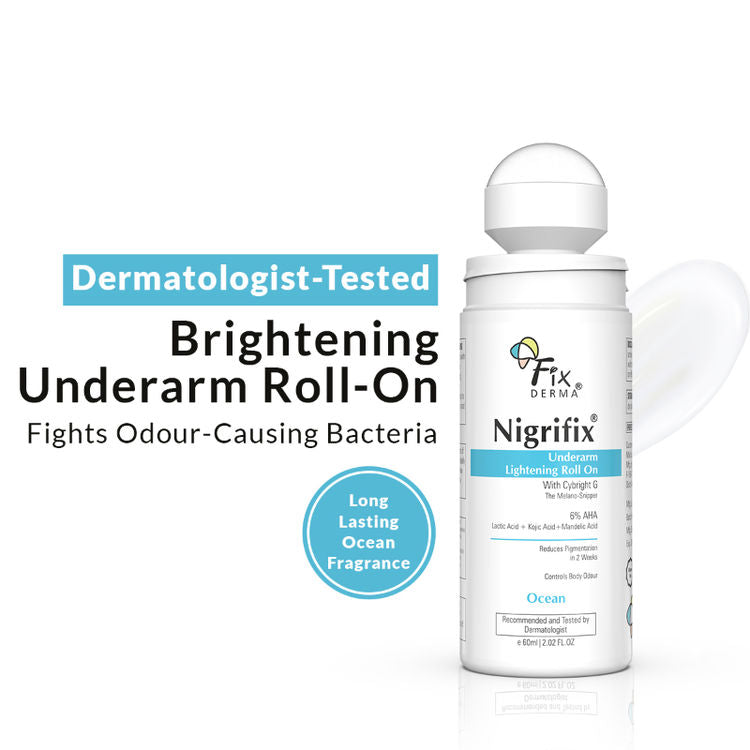 Fixderma Nigrifix 6% AHA Underarm Lightening Roll On Ocean Fragrance
(60ml)