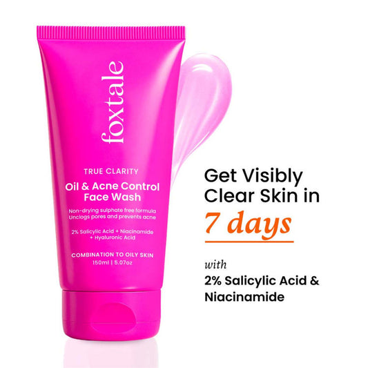 Foxtale True Clarity Oil And Acne Control Face Wash
(150ml)