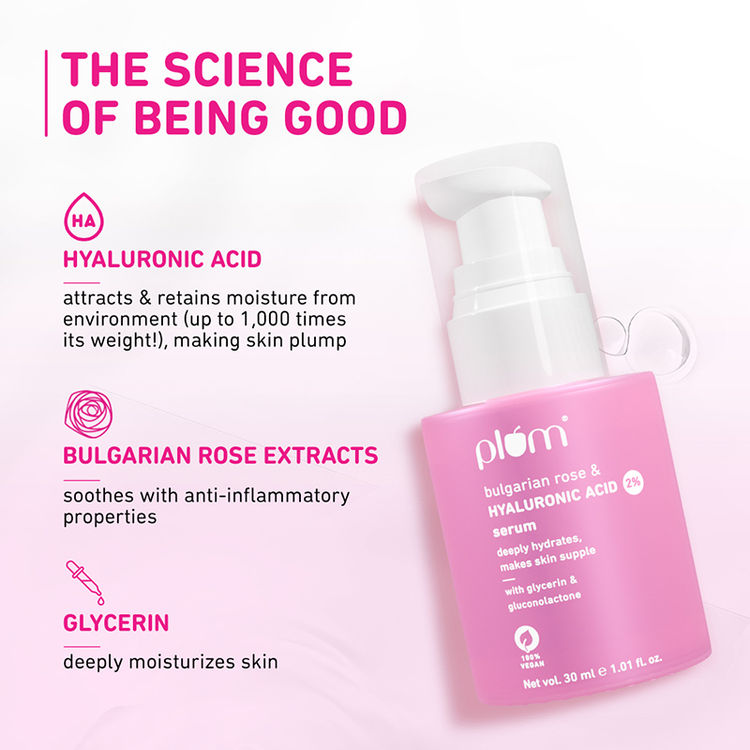 Plum 2% Hyaluronic Acid Serum With Bulgarian Rose
(30ml)