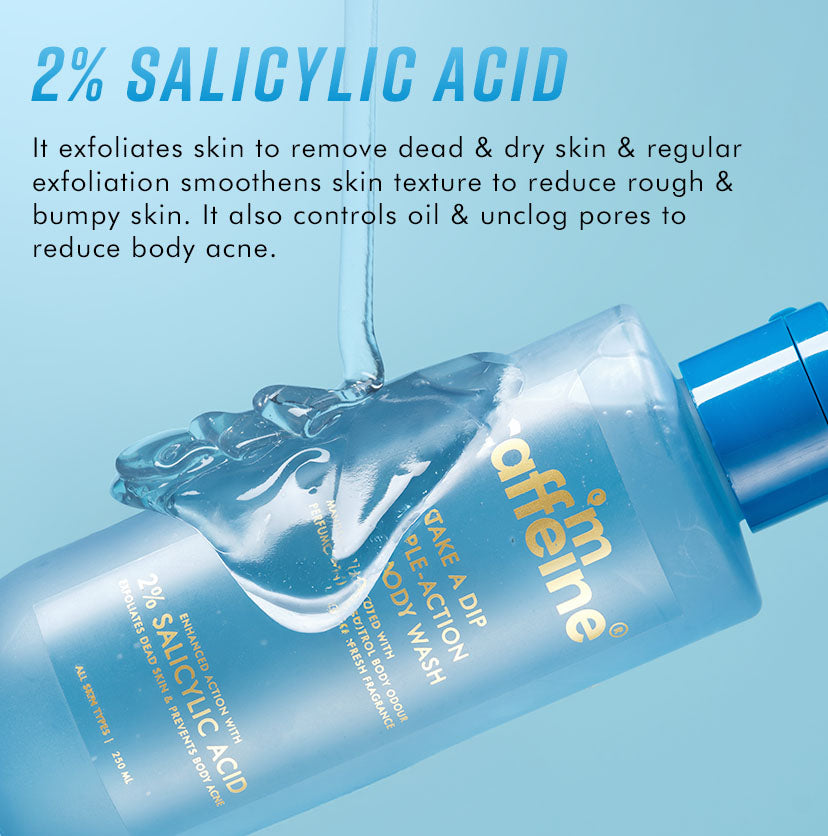 Mcaffeine 2% Salicylic Acid, 3-in-1 Perfume & Odour Control Body Wash