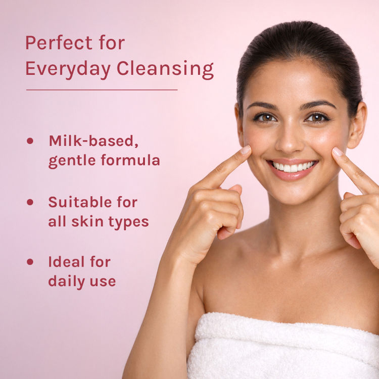 Lotus Herbals Whiteglow Skin Whitening & Brightening Cleansing Milk, Makeup Remover, All Skin Types (80ml)