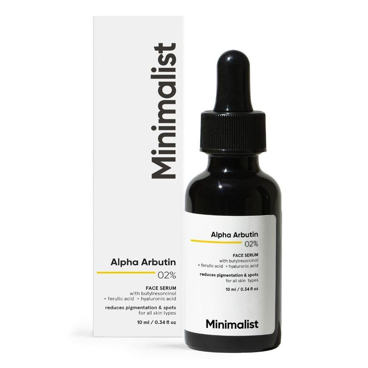 Minimalist 2% Alpha Arbutin Face Serum With Butylresorcinol & Ferulic Acid For Hyperpigmentation
(10ml)