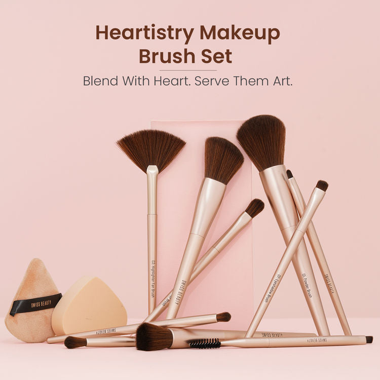 Swiss Beauty
Heartistry Makeup Brush Set Of 12 For Face, Eyes & Lips (12pcs)