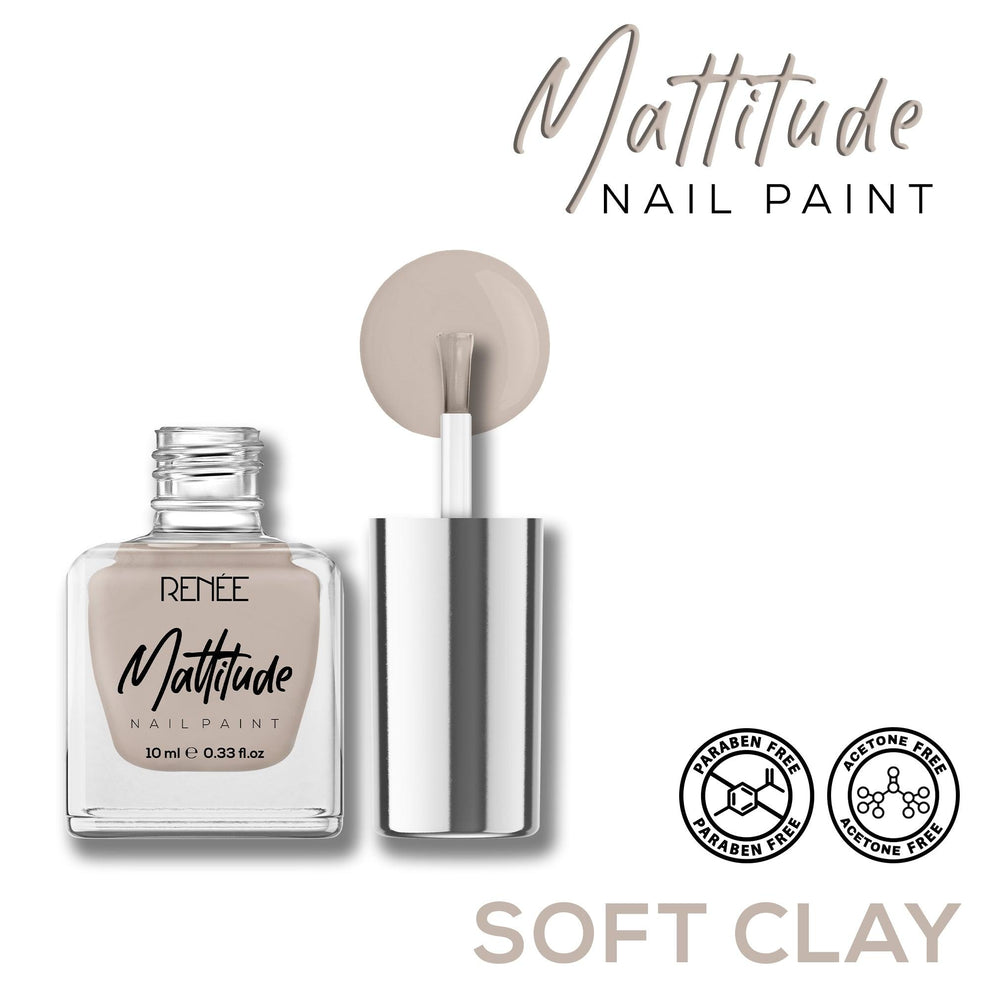 RENEE Mattitude Nail Paint 10ml (11 Soft Clay)