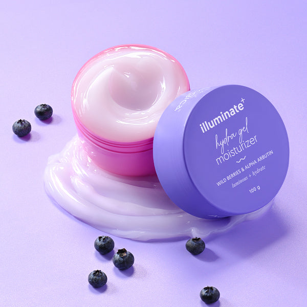 Aqualogica Illuminate + Hydra Gel Moisturizer with Wild Berries & Alpha Arbutin - 100g