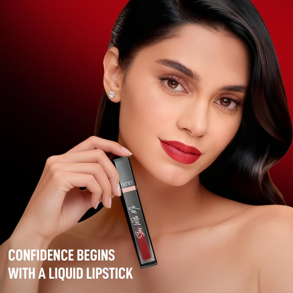 RENEE Stay With Me Matte Liquid Lipstick (03 Rage of Red)