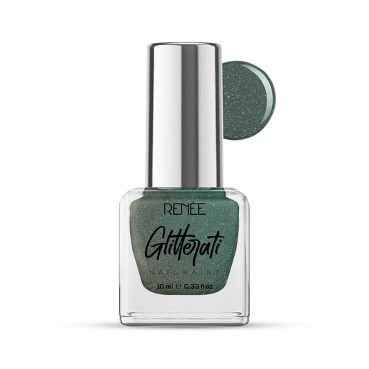 RENEE Glitterati Nail Paint (06 Enchanted Fern)