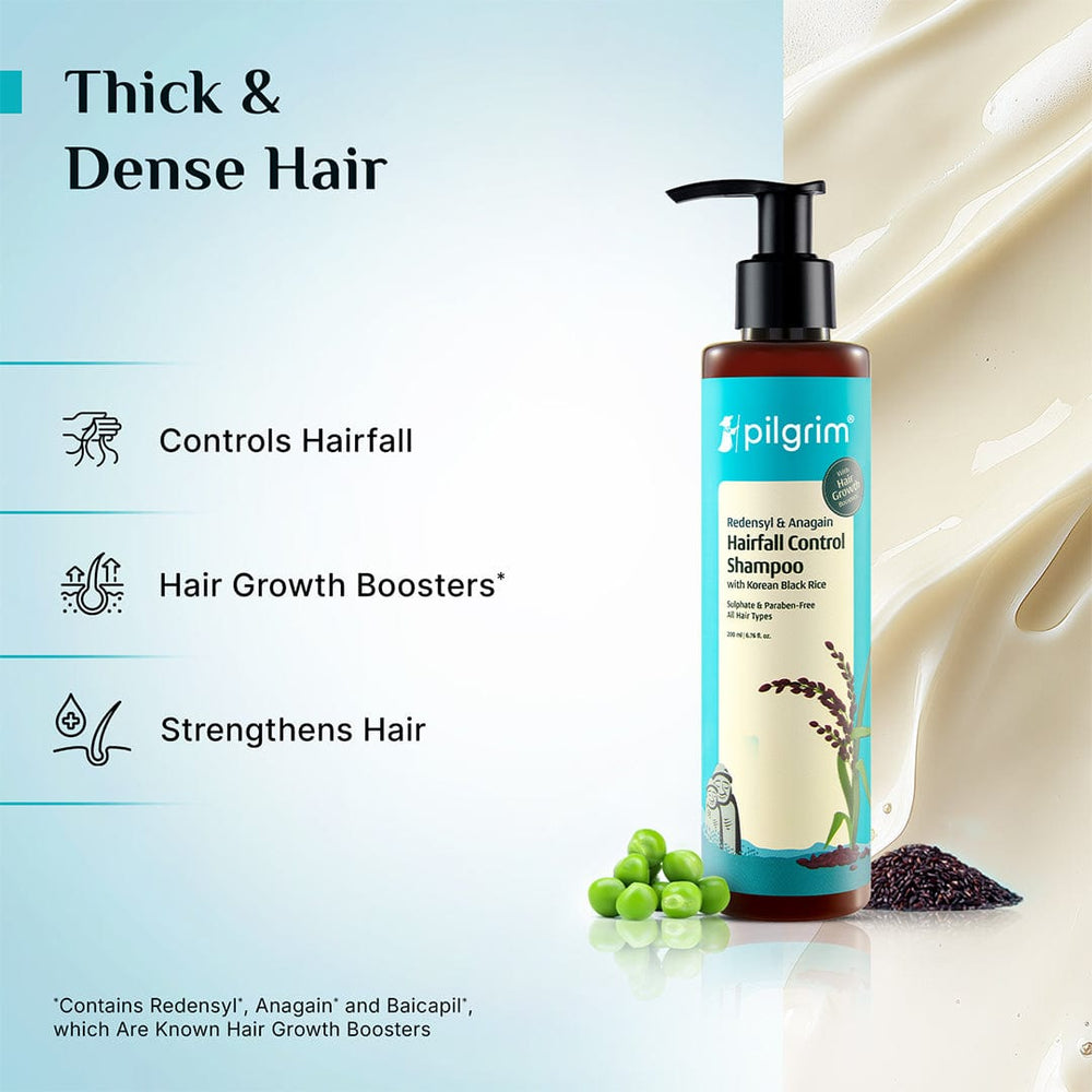 Pilgrim Redensyl & Anagain Hairfall Control Shampoo
Discover Thick & Dense Hair